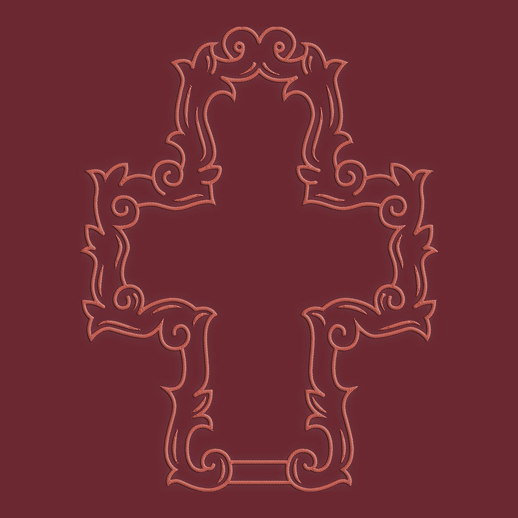 The Cross Crimson Embroidered Cross Unisex Iconic Sweatshirt-The Cross-Essential Republik