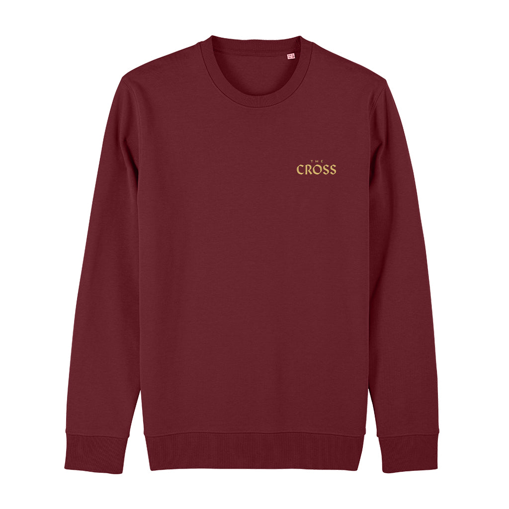 The Cross Gold Embroidered Text Unisex Iconic Sweatshirt-The Cross-Essential Republik