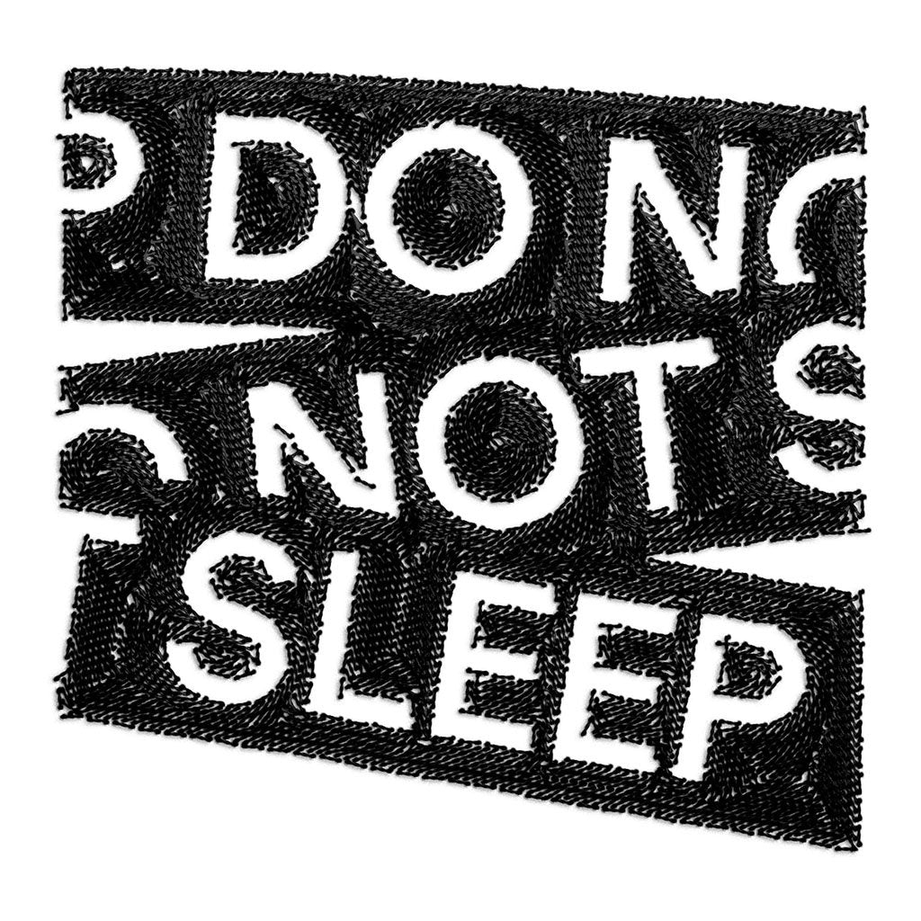 Do Not Sleep Embroidered Black Tape Logo Flat Peak Snapback Cap-Do Not Sleep-Essential Republik