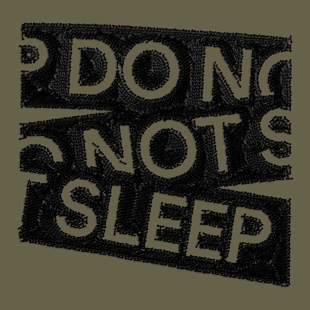 Do Not Sleep Embroidered Black Tape Logo Men's Iconic Zip-through Hoodie-Do Not Sleep-Essential Republik