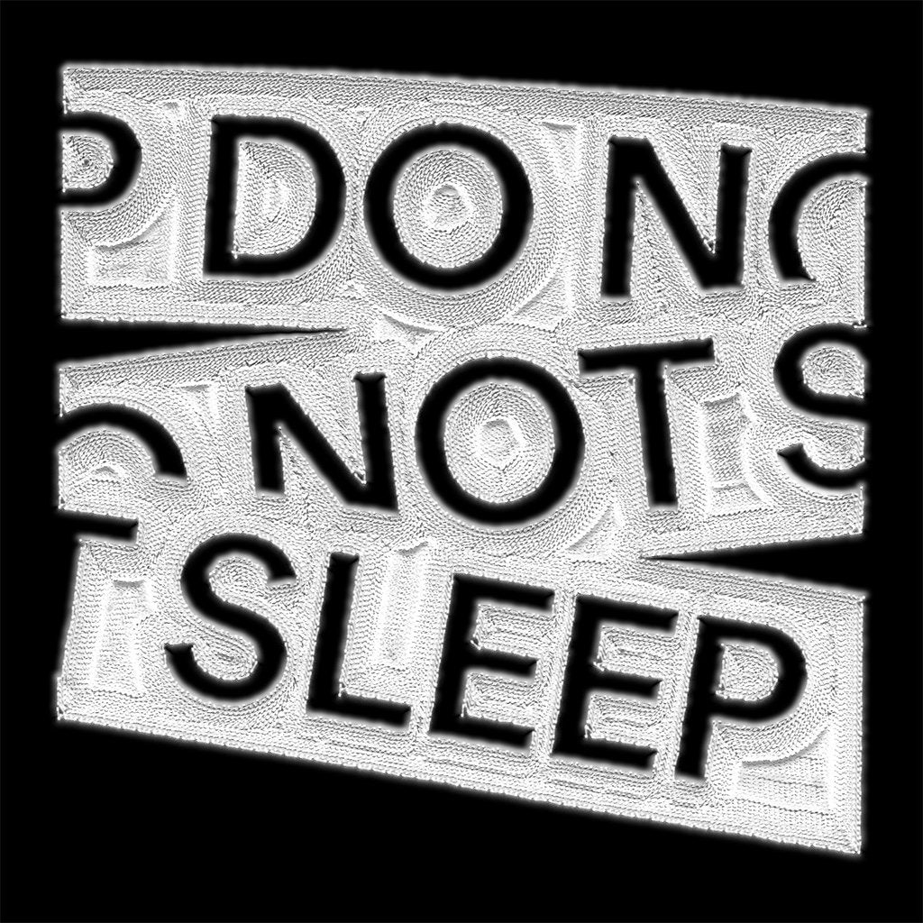 Do Not Sleep Embroidered White Tape Logo Men's Sweatshirt-Do Not Sleep-Essential Republik
