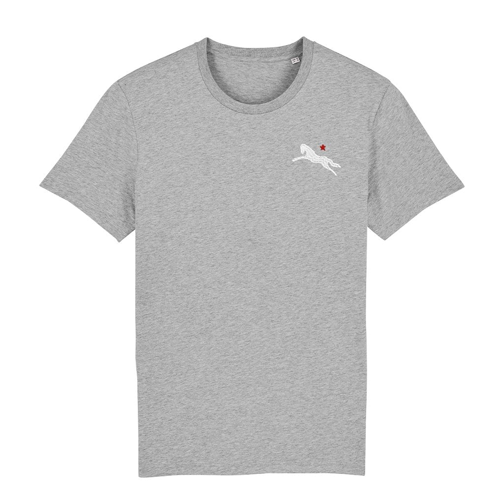 Jockey Club White And Red Embroidered Logo Men's Organic T-Shirt-Jockey Club-Essential Republik