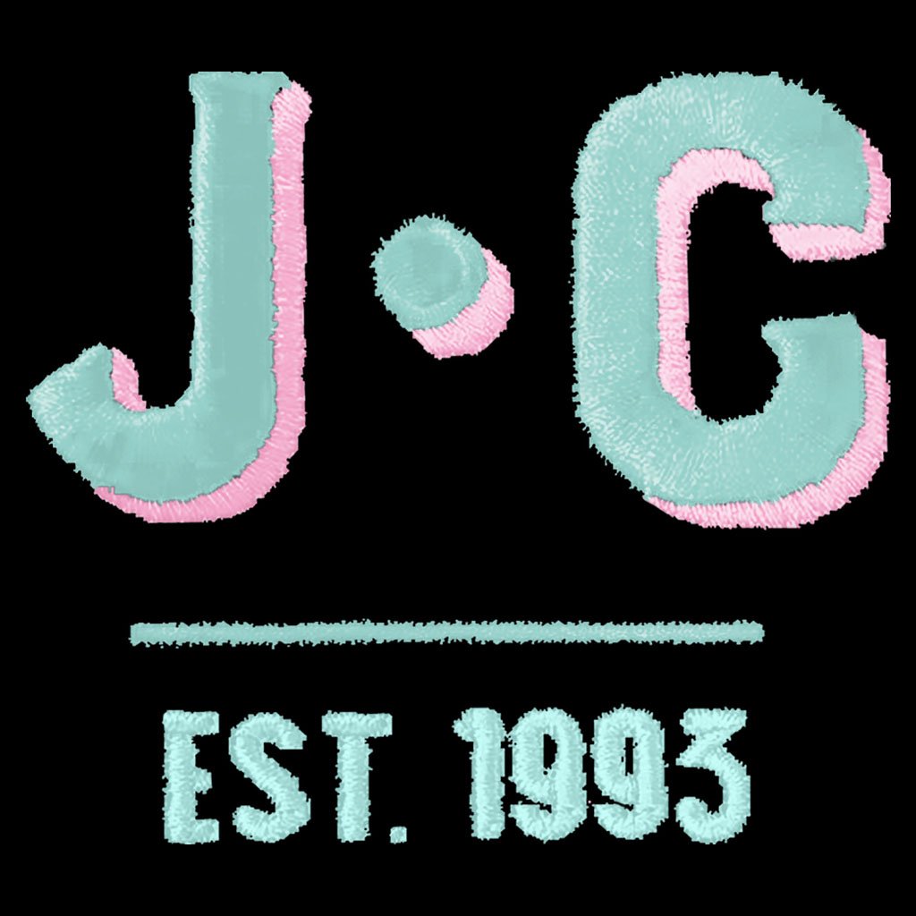 Jockey Club EST 1993 Turquoise And Pink Embroidered Text Cotton Robe-Jockey Club-Essential Republik