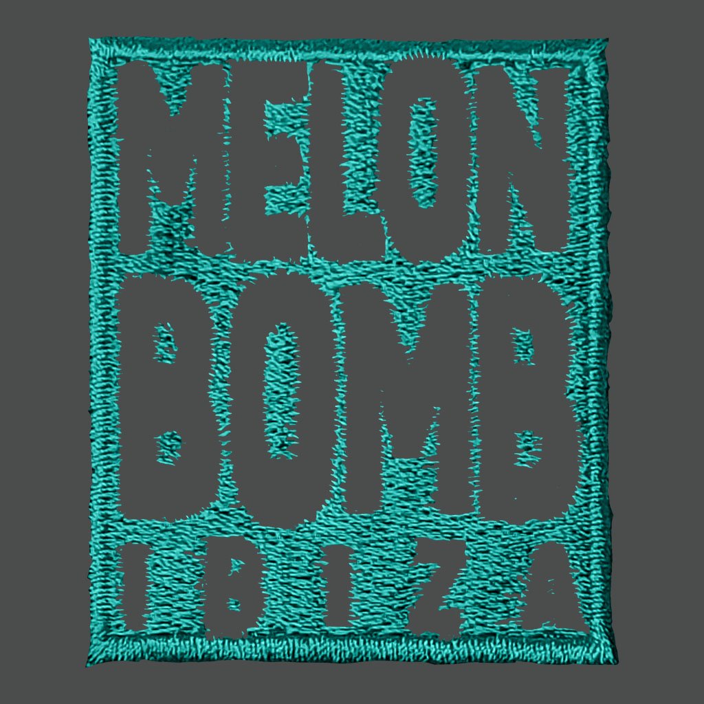 Melon Bomb Embroidered Square Logo Men's Flyer Iconic Hoodie-Melon Bomb-Essential Republik