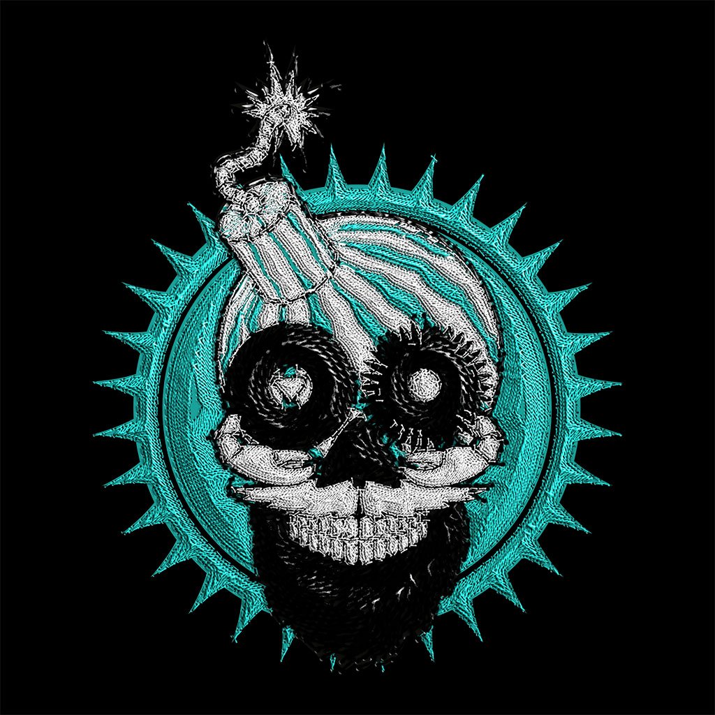 Melon Bomb Embroidered Skull Logo Women’s Trigger Iconic Hoodie-Melon Bomb-Essential Republik