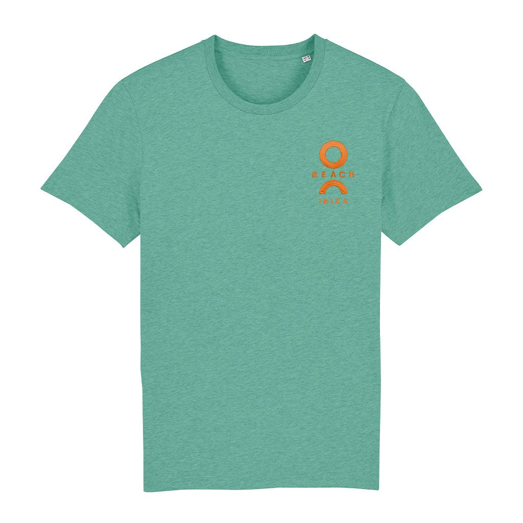 O Beach Orange Embroidered Logo Men's Organic T-Shirt-O Beach-Essential Republik