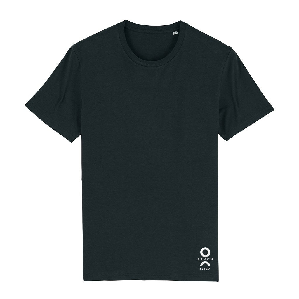 O Beach White Embroidered Logo Men's Organic T-Shirt-O Beach-Essential Republik