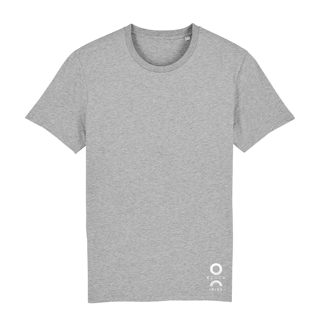 O Beach White Embroidered Logo Men's Organic T-Shirt-O Beach-Essential Republik