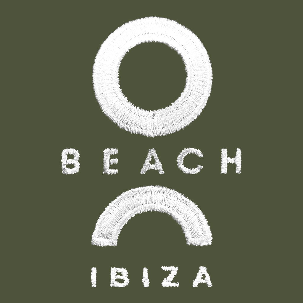 O Beach Logo White Embroidered Beanie Hat-O Beach-Essential Republik