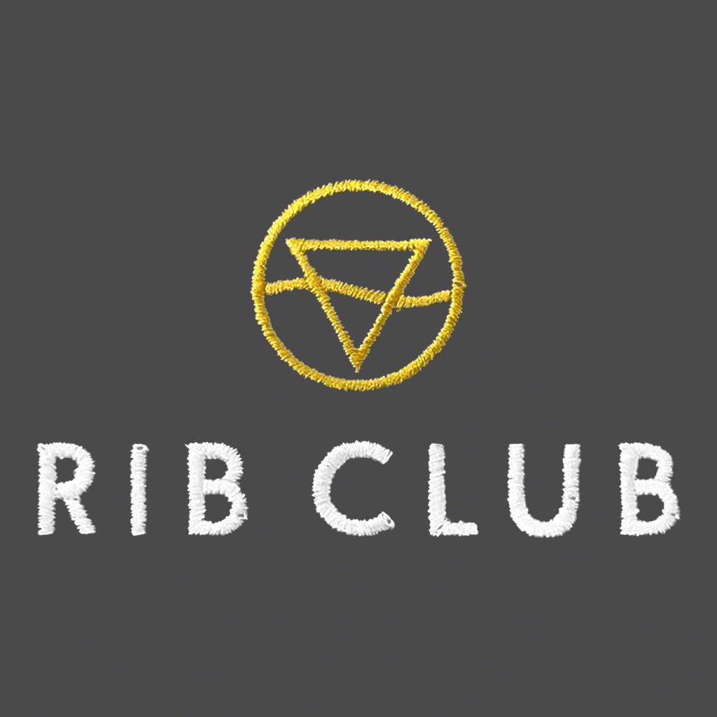 Rib Club Yellow And White Embroidered Logo Hooded Sweatshirt-Rib Club-Essential Republik