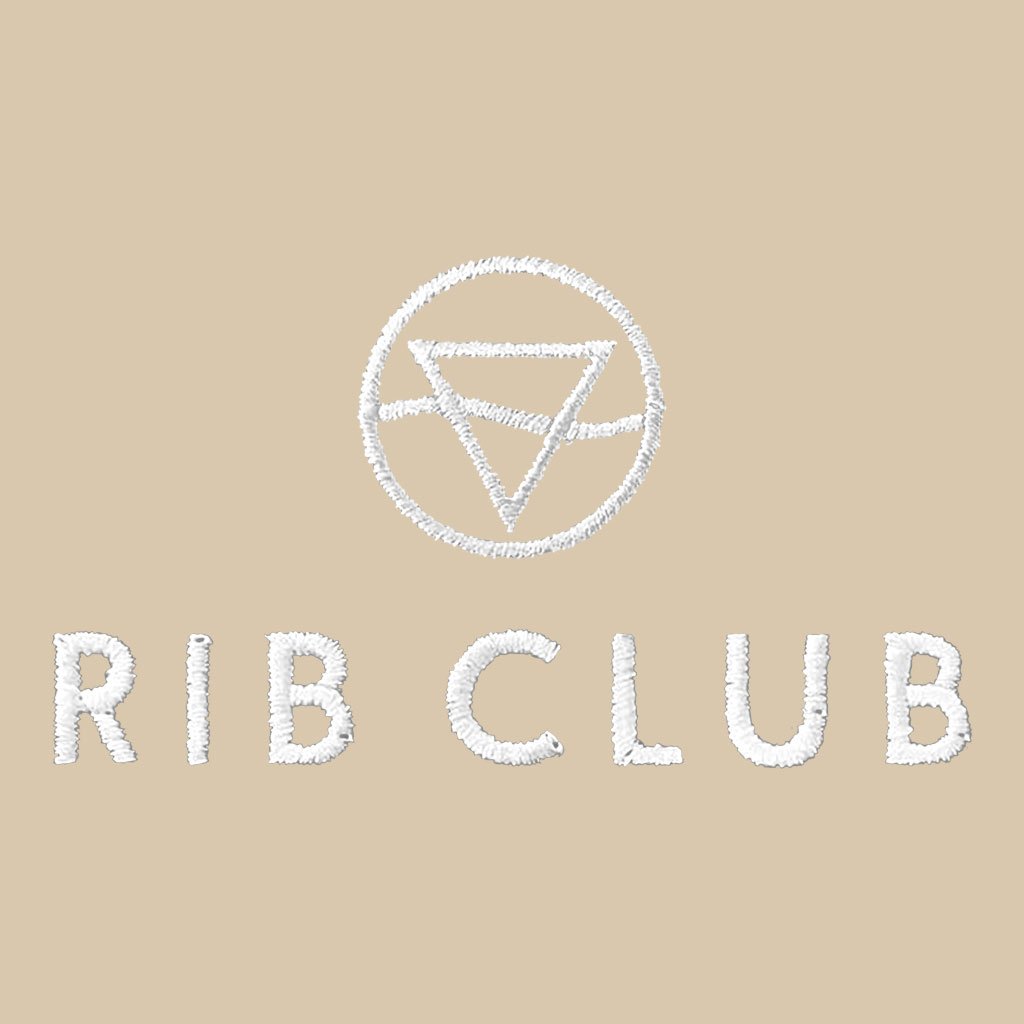 Rib Club White Embroidered Logo Hooded Sweatshirt-Rib Club-Essential Republik
