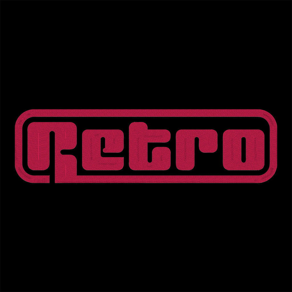 Red Embroidered Retro Logo Men's Iconic Zip-through Hoodie-Retro-Essential Republik