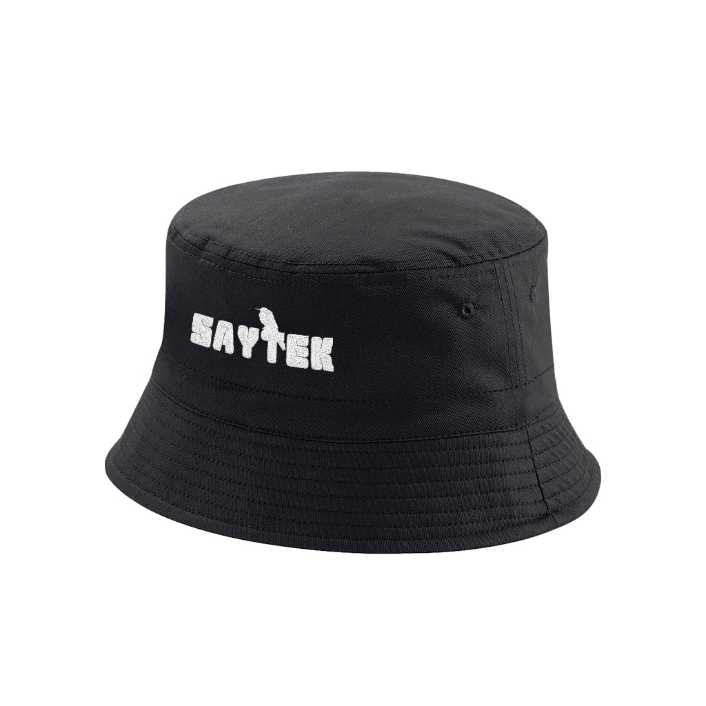 SAYTEK White Embroidered Logo Bucket Hat-SAYTEK-Essential Republik