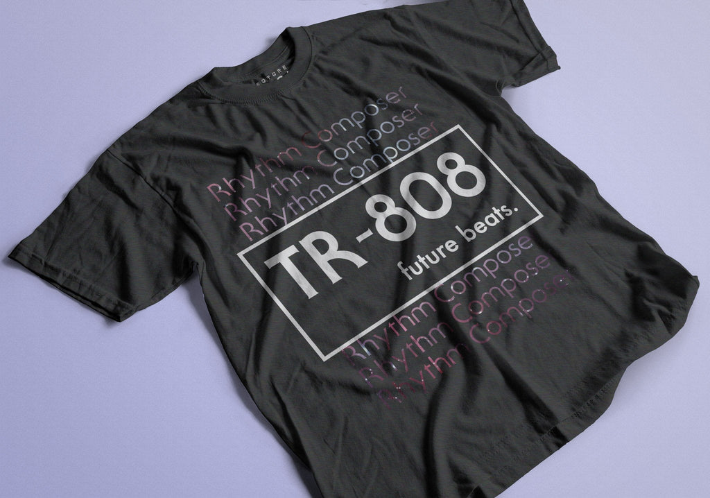 808 Future Beats T-Shirt / Black-Future Past-Essential Republik