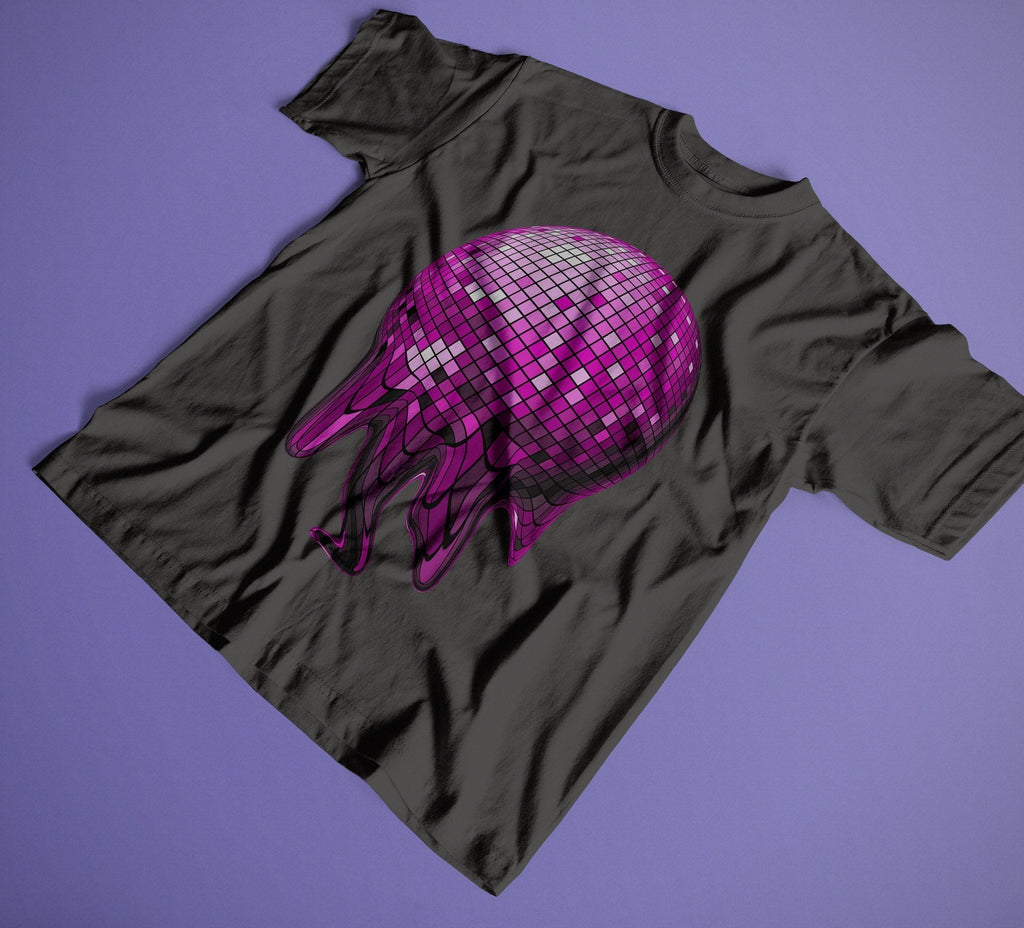 Melted Disco Ball T-Shirt / Black-Future Past-Essential Republik