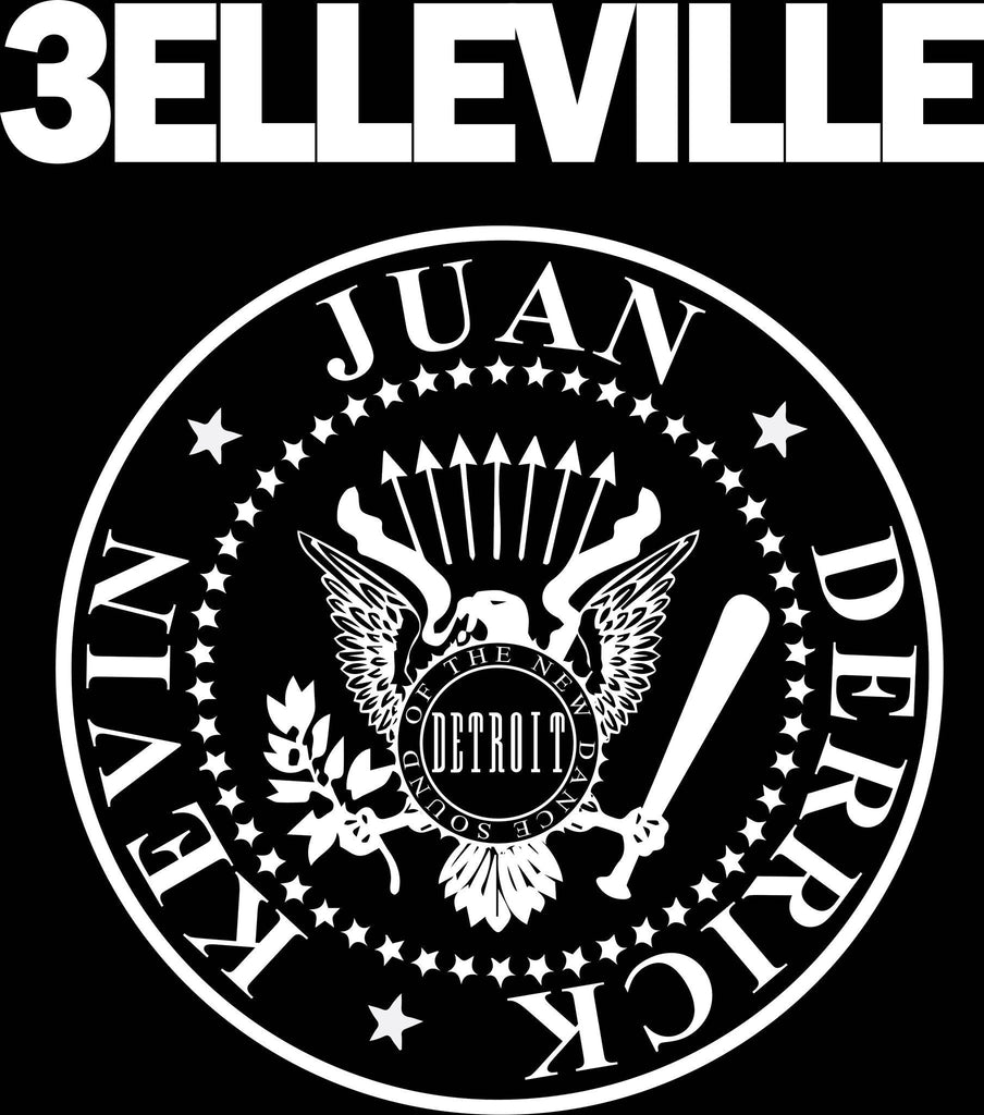 Belleville Three Detroit Techno T-Shirt / Black-Future Past-Essential Republik