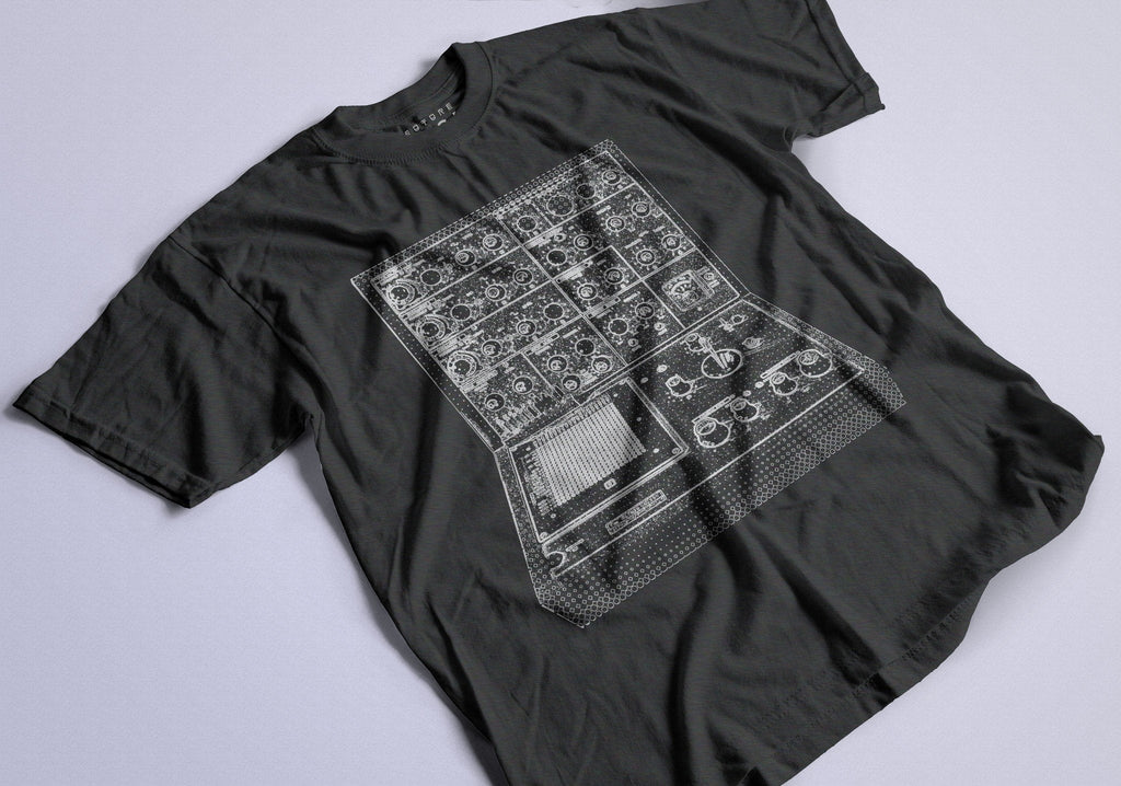 EMS Synthi Tribute T-Shirt / Black-Future Past-Essential Republik