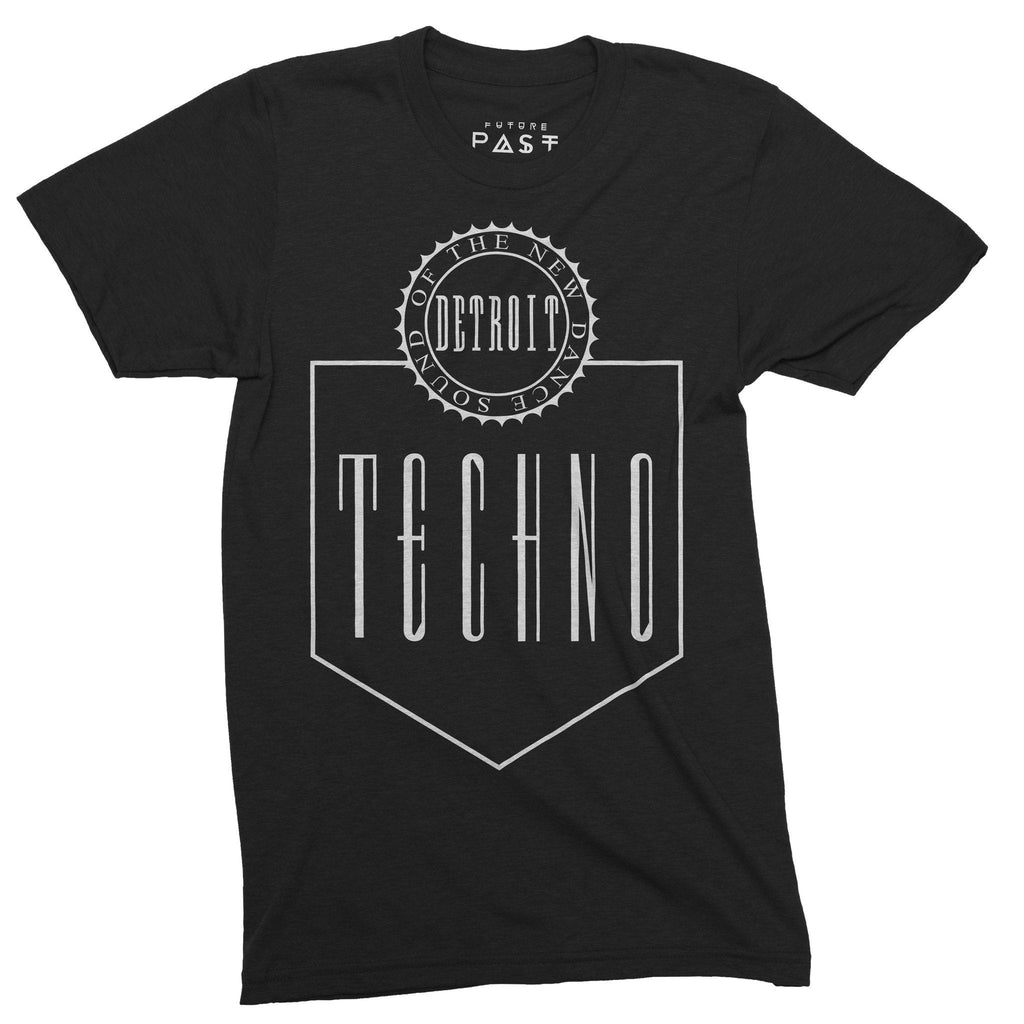 Techno! The New Dance Sound Of Detroit T-Shirt / Black-Future Past-Essential Republik