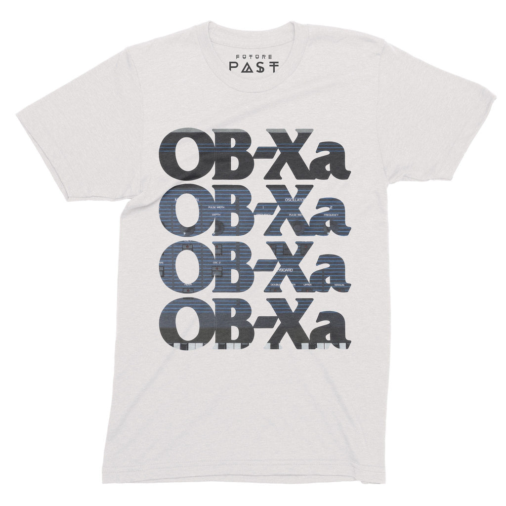 Tribute to OB-Xa Synthesiser T-Shirt / White-Future Past-Essential Republik