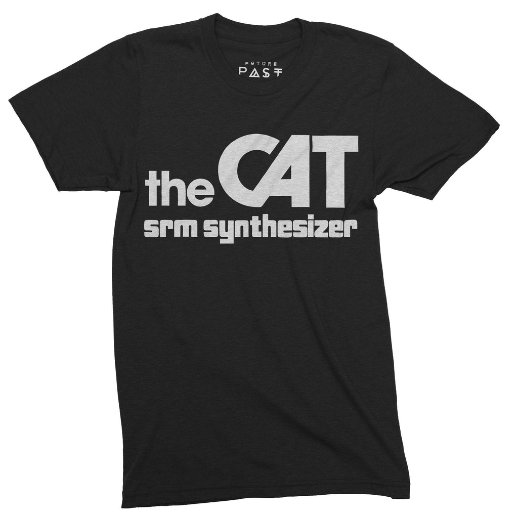 The Cat SRM Synthesiser T-Shirt / Black-Future Past-Essential Republik