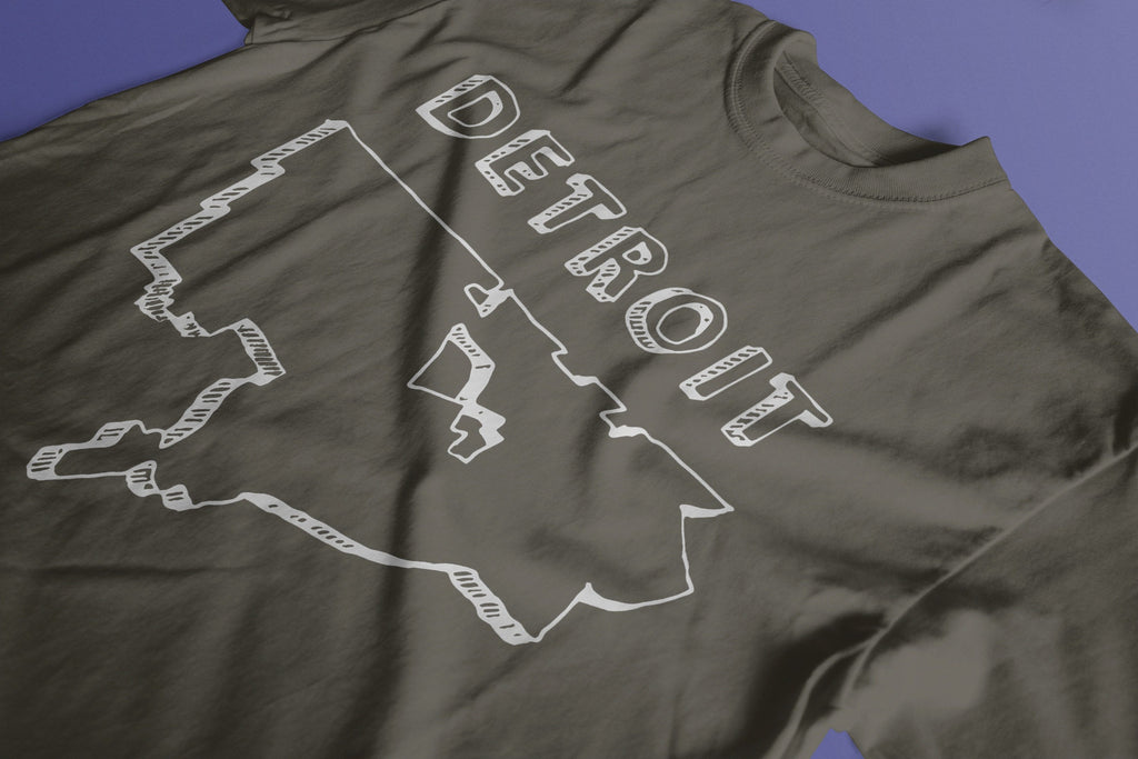 Detroit Motor City T-Shirt / Khaki-Future Past-Essential Republik