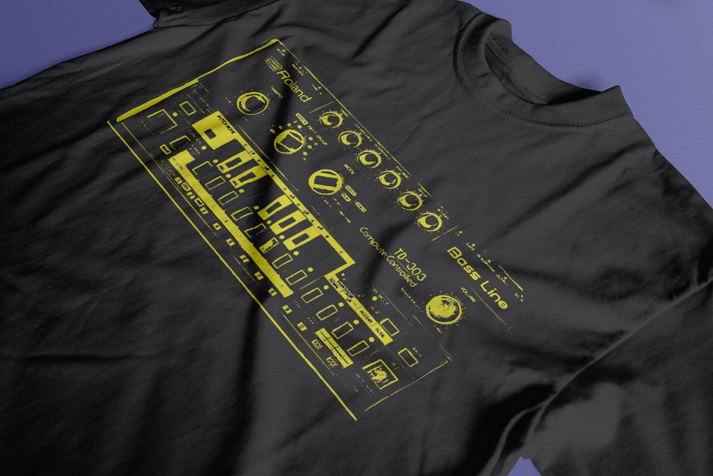 TB-303 Acid Tribute T-Shirt / Black-Future Past-Essential Republik