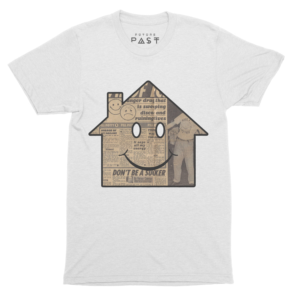 Acid House Sun T-Shirt / White-Future Past-Essential Republik