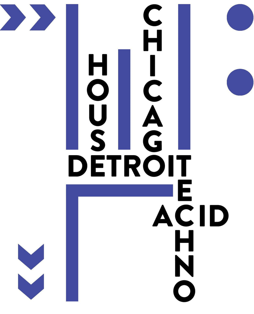 Detroit Chicago House Techno T-Shirt / White-Future Past-Essential Republik
