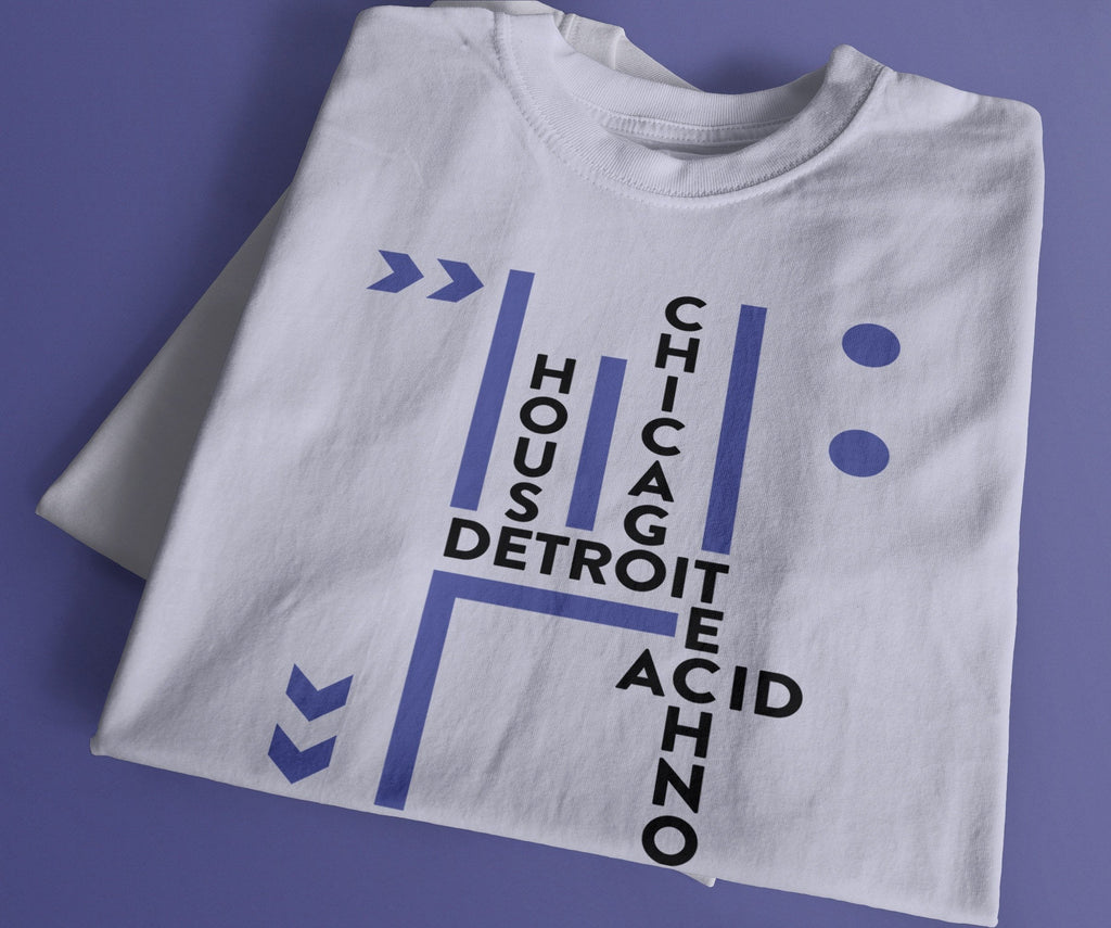 Detroit Chicago House Techno T-Shirt / White-Future Past-Essential Republik