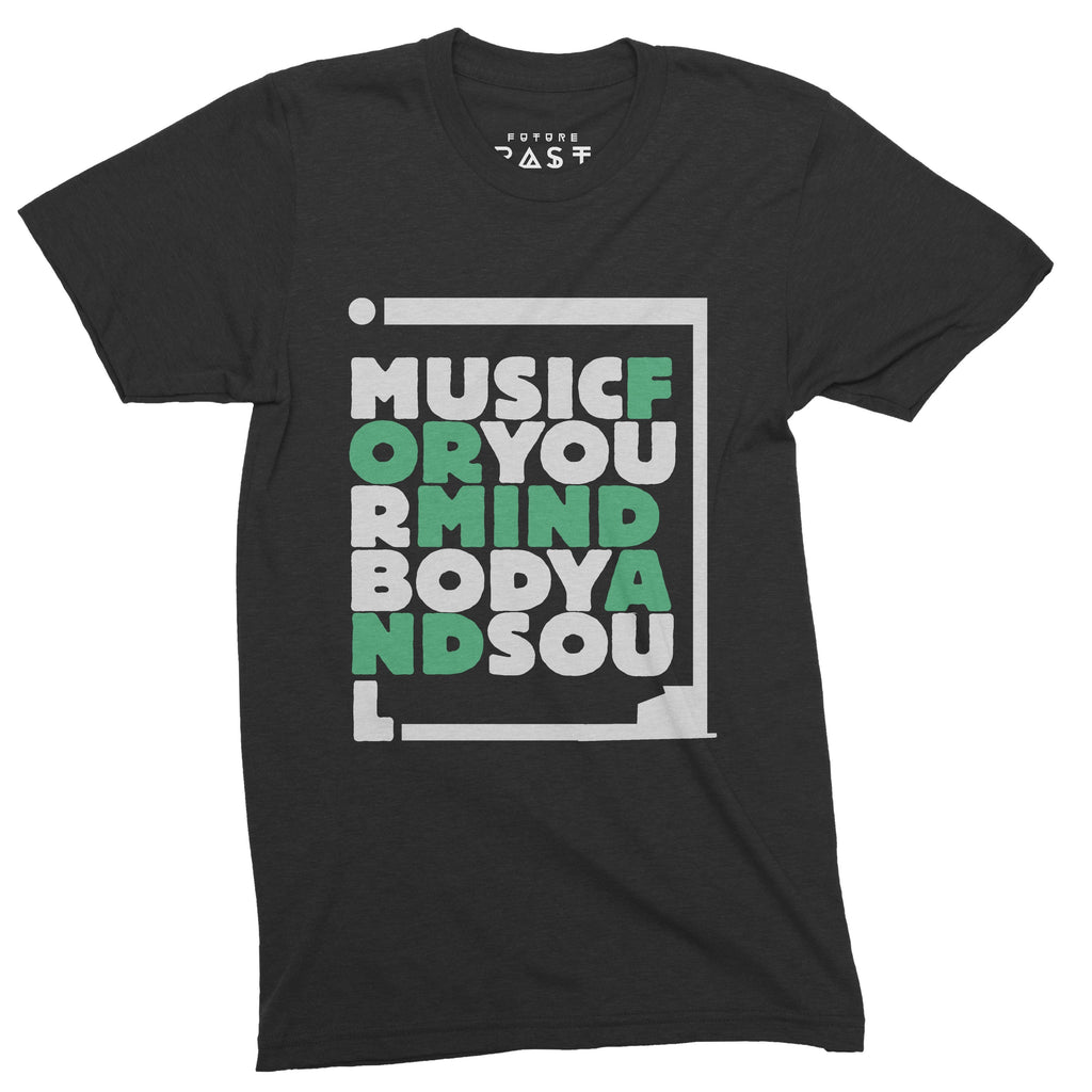 Music For Your Mind T-Shirt / Black-Future Past-Essential Republik