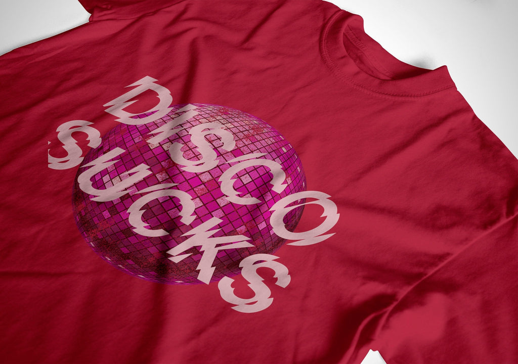 Disco Sucks (In Irony) T-Shirt / Red-Future Past-Essential Republik