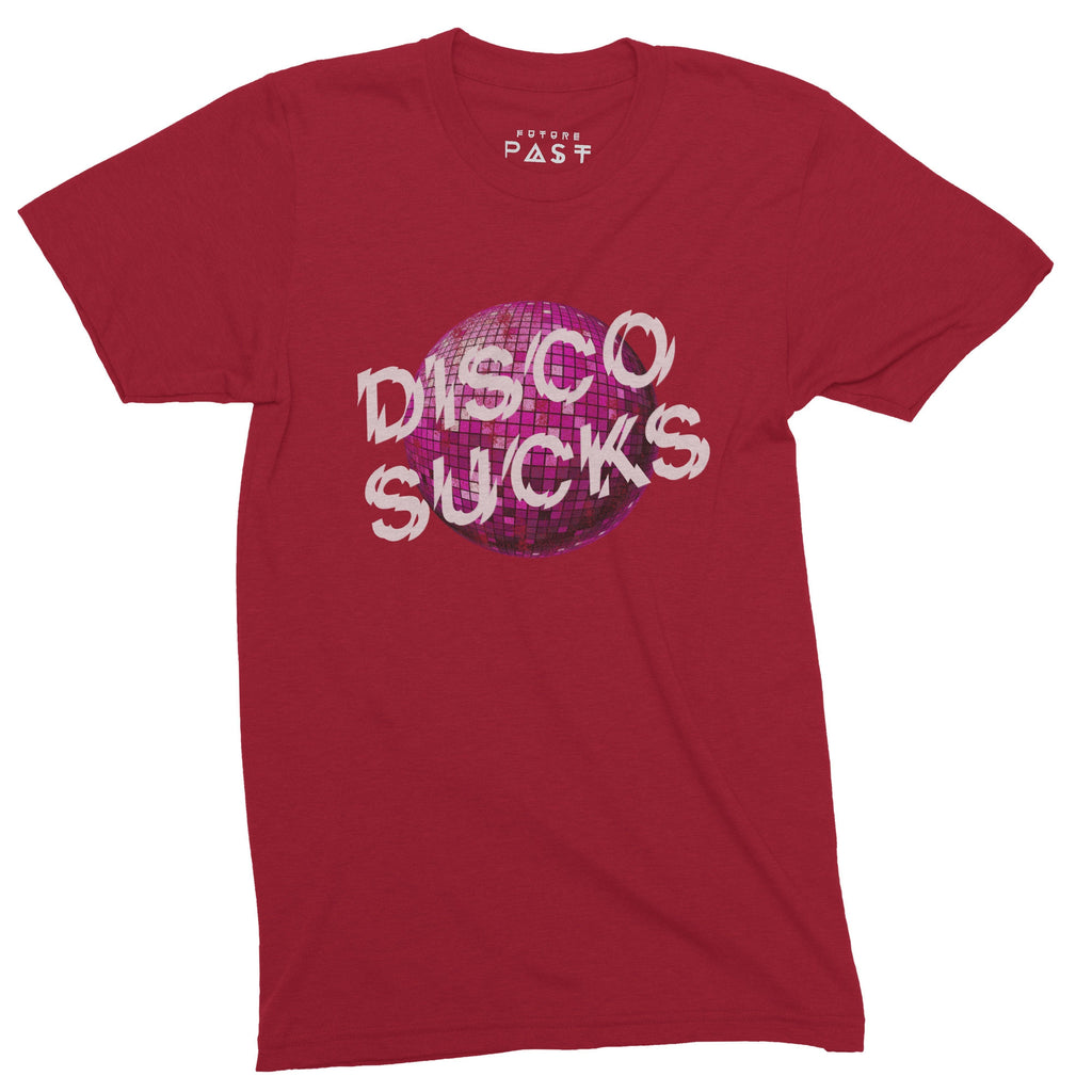 Disco Sucks (In Irony) T-Shirt / Red-Future Past-Essential Republik