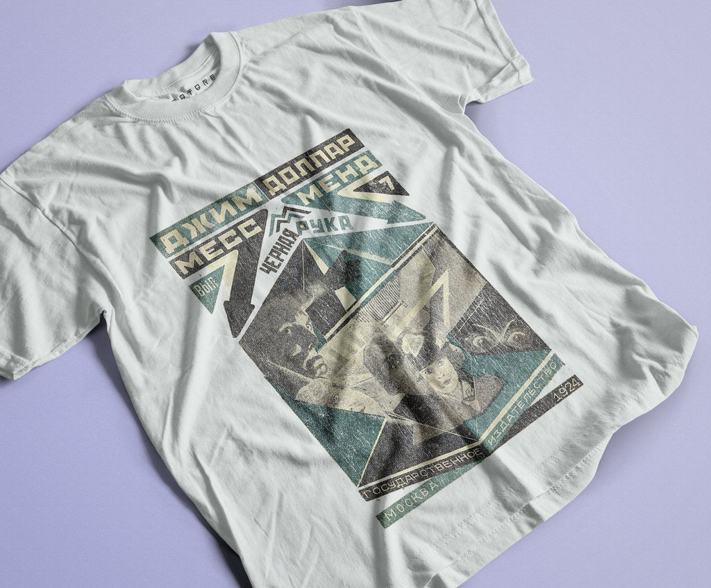 Retro Russian Poster T-Shirt / White-Future Past-Essential Republik