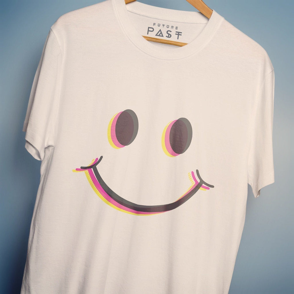 Smiler Eyes T-Shirt / White-Future Past-Essential Republik