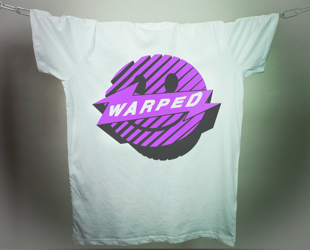 Warped Smiler T-Shirt / White-Future Past-Essential Republik