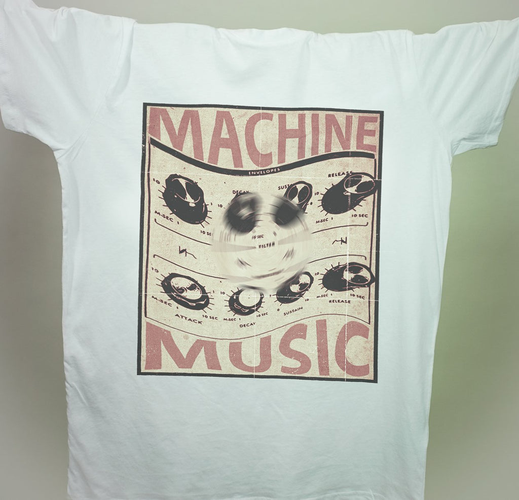 Machine Music T-Shirt / White-Future Past-Essential Republik