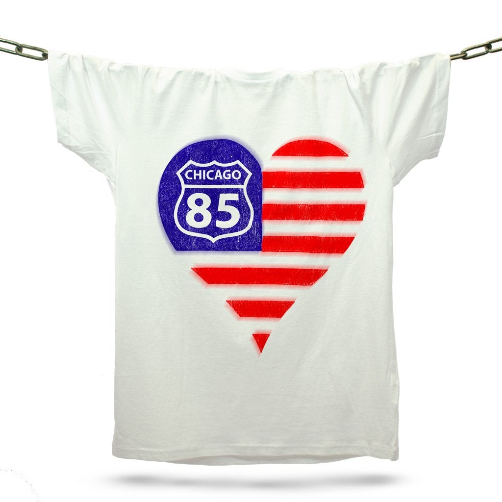 Chicago House 85 Love Heart T-Shirt / White-Future Past-Essential Republik