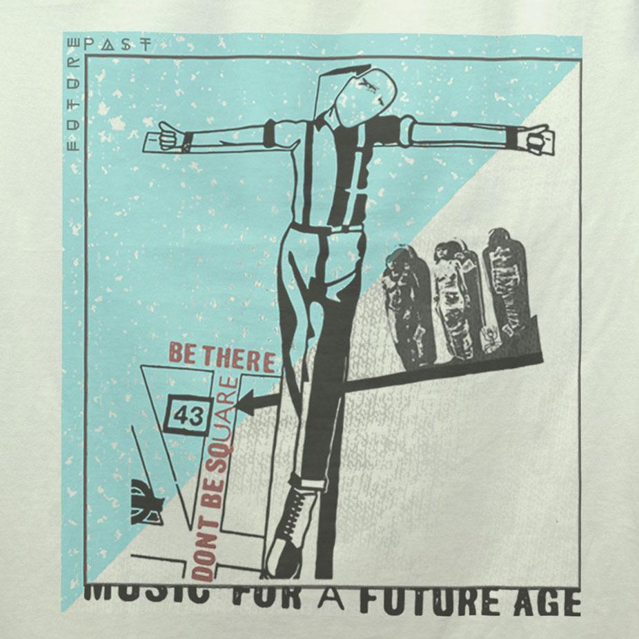 Music For A Future Age T-Shirt / White-Future Past-Essential Republik