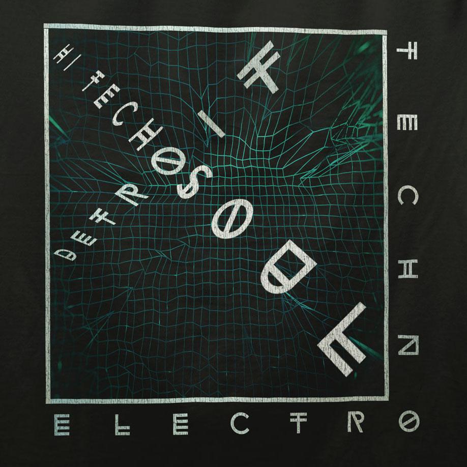 Techno Electro T-Shirt / Black-Future Past-Essential Republik