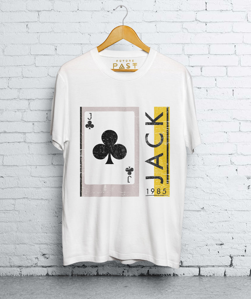 Jack Of Clubs 1985 T-Shirt / White-Future Past-Essential Republik
