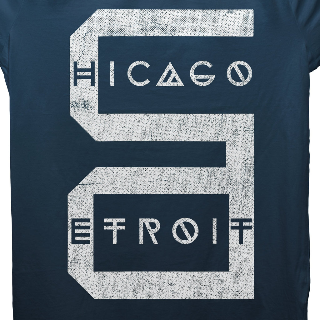 Detroit Chicago T-Shirt / Navy-Future Past-Essential Republik