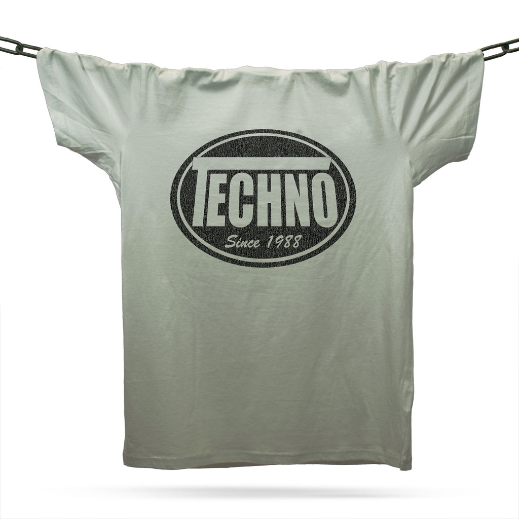 Techno Skatewear T-Shirt / Grey-Future Past-Essential Republik
