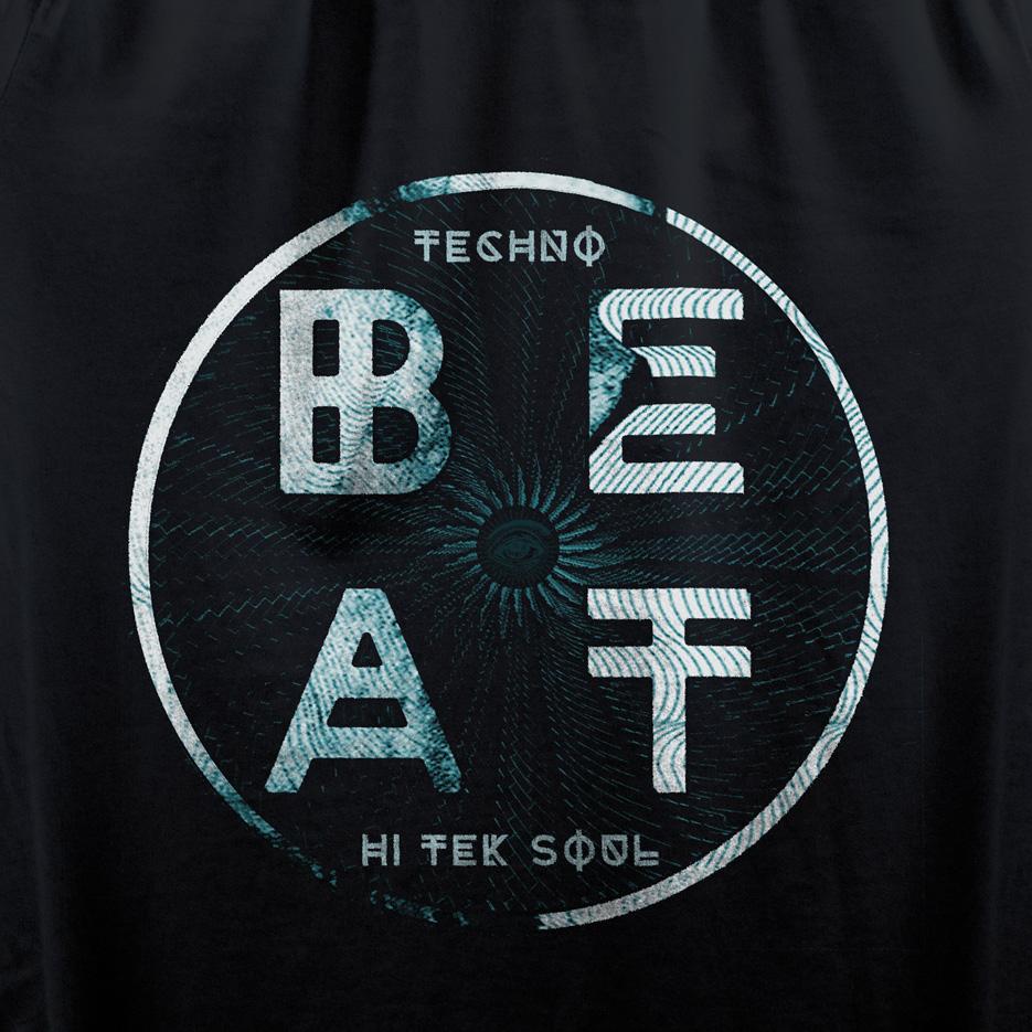 Hi Tek Beats T-Shirt / Black-Future Past-Essential Republik