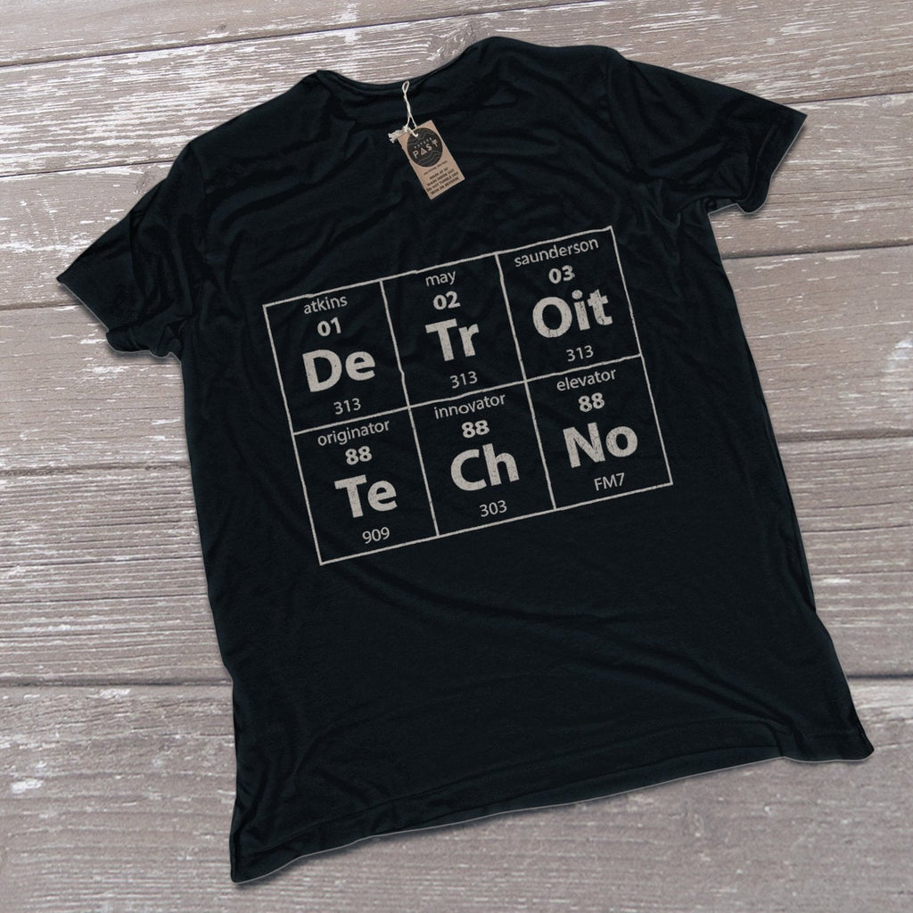 Detroit Techno Elements T-Shirt / Black-Future Past-Essential Republik