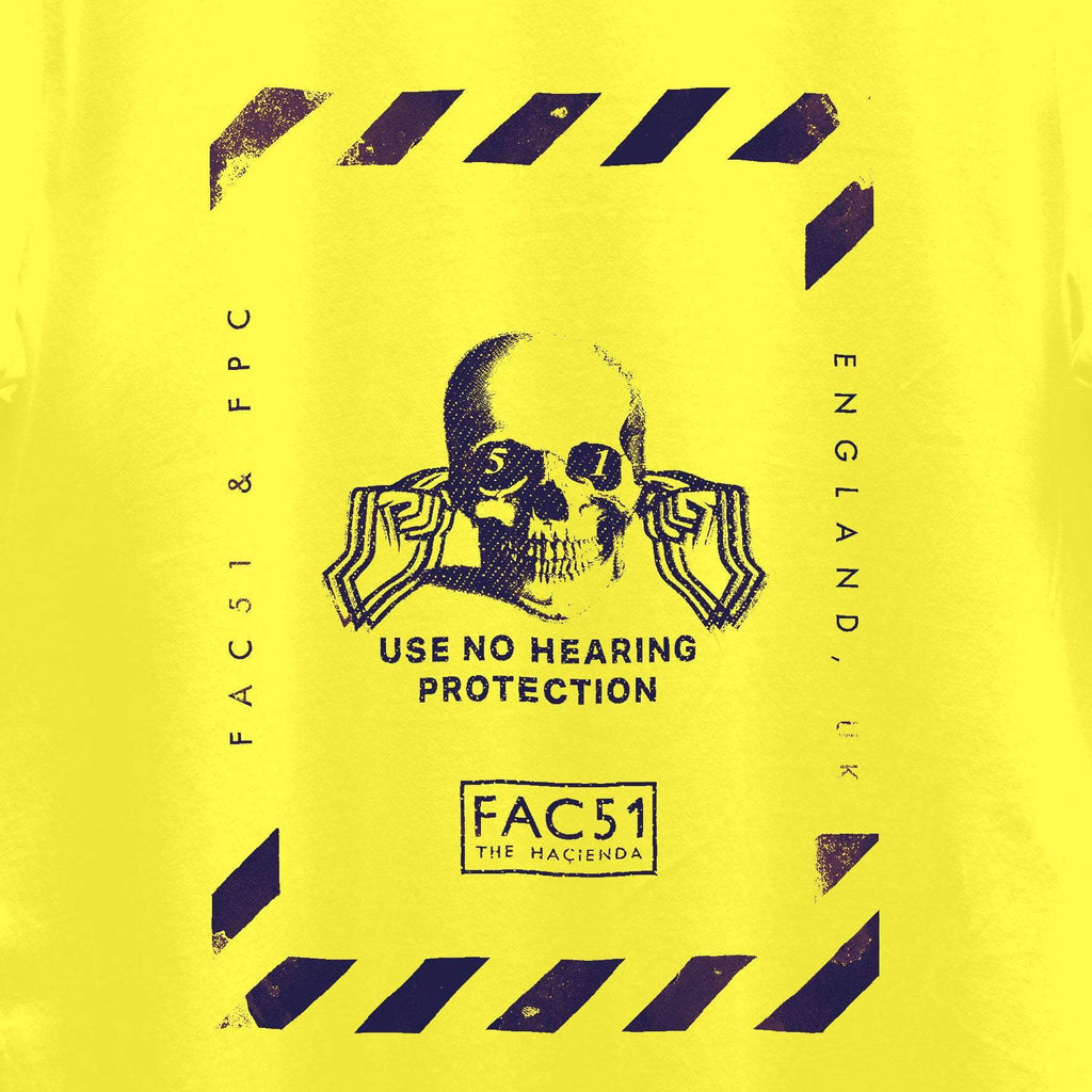 Official Hacienda FAC51 Skull Poster T-Shirt / Gold-Future Past-Essential Republik