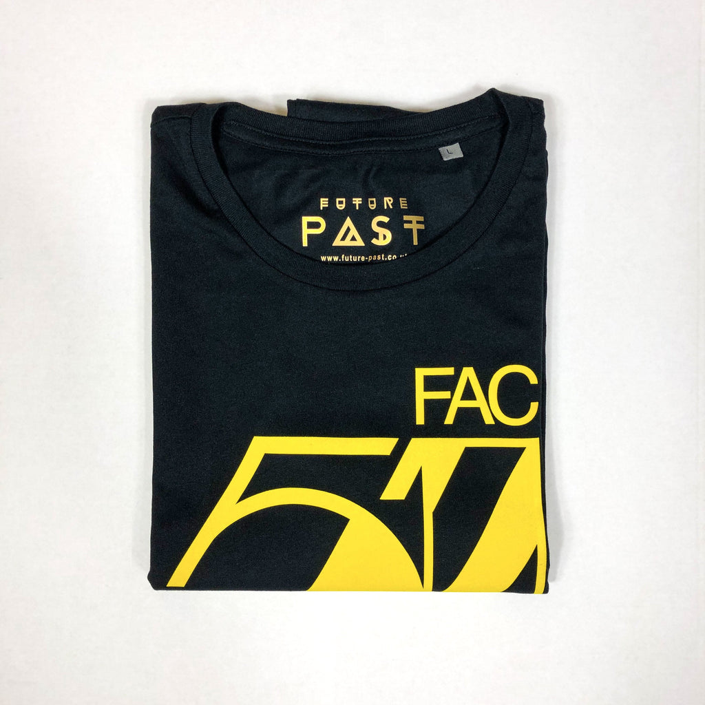 Official Hacienda FAC51 Studio T-Shirt / Black-Future Past-Essential Republik