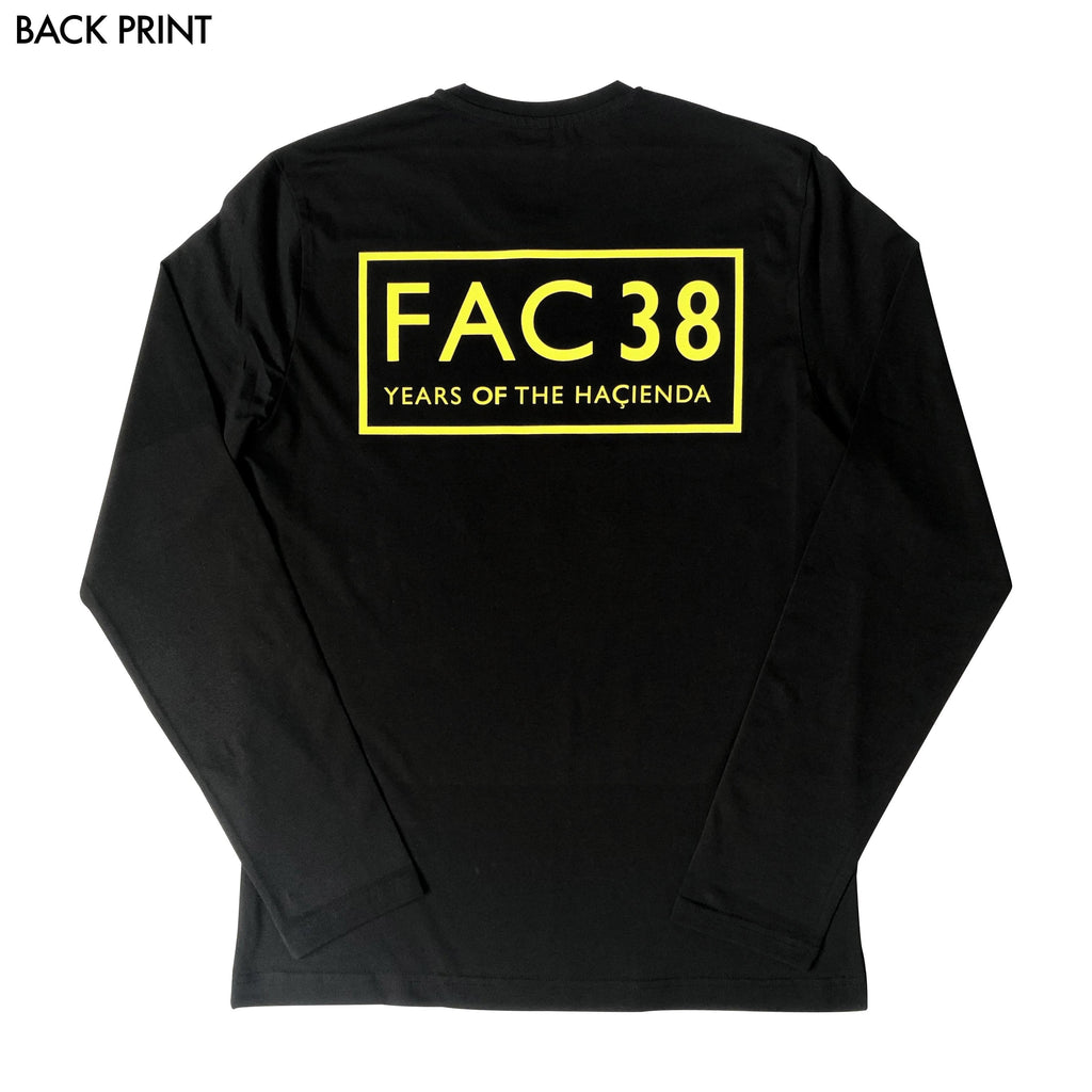 Official Hacienda FAC51 Collaboration 15 Years Long Sleeve T-Shirt / Black-Future Past-Essential Republik
