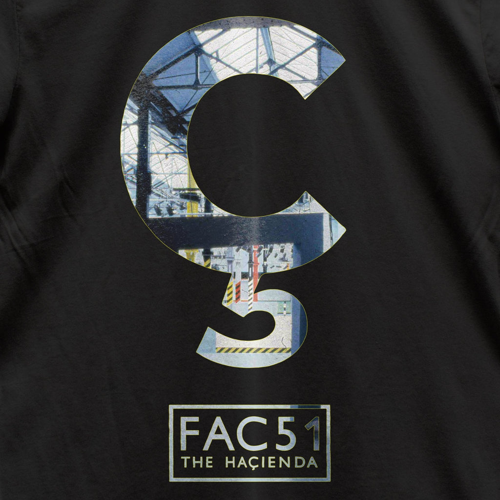 Official Hacienda FAC51 Cedilla T-Shirt / Black-Future Past-Essential Republik