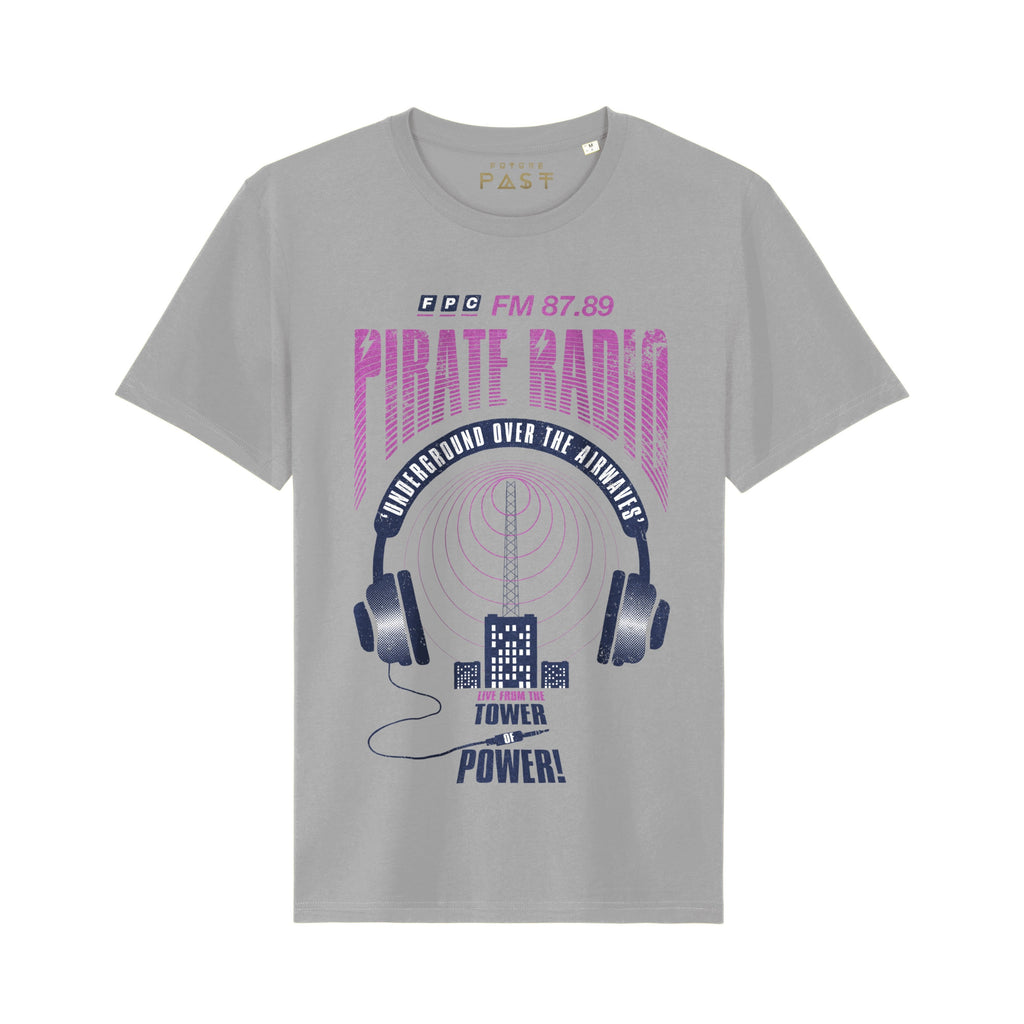 Pirate Radio T-Shirt / Grey-Future Past-Essential Republik