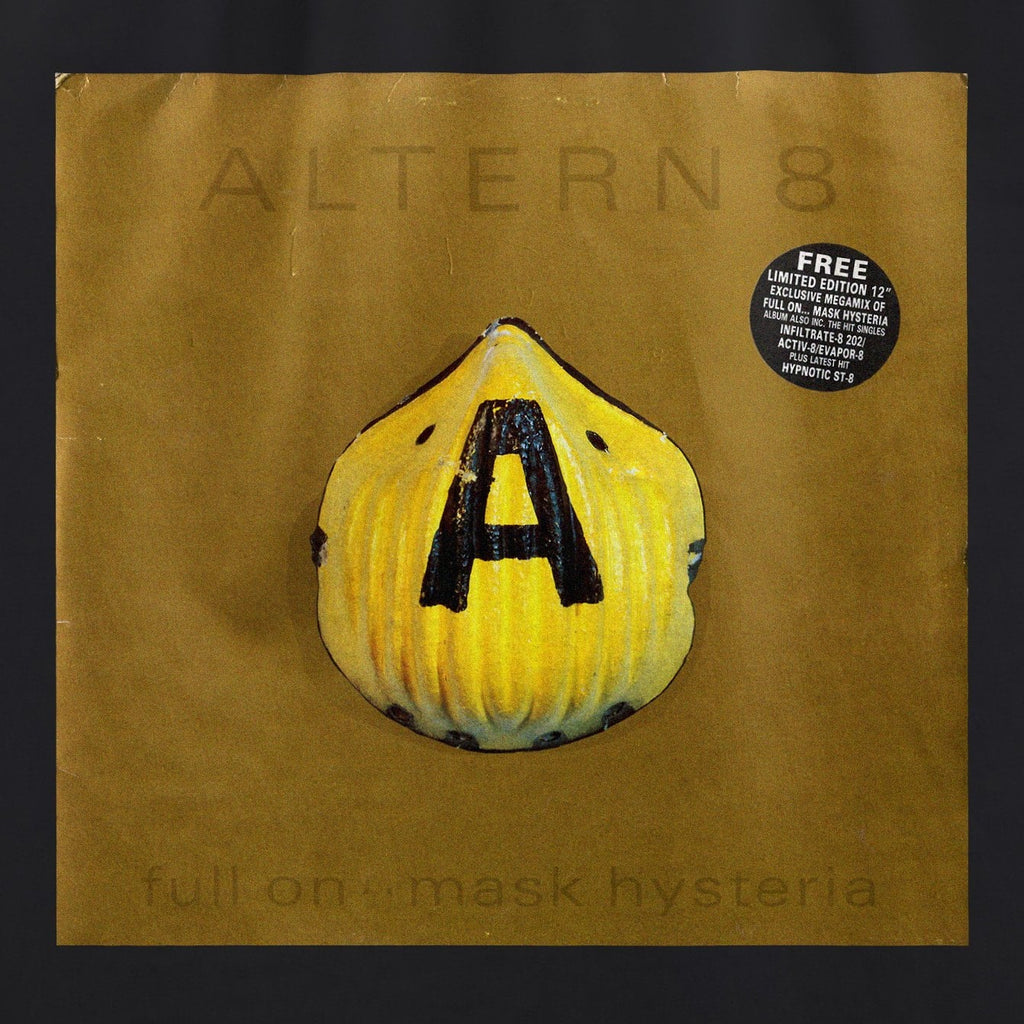 Official Altern-8 Full On...Mask Hysteria T-Shirt / Black-Future Past-Essential Republik